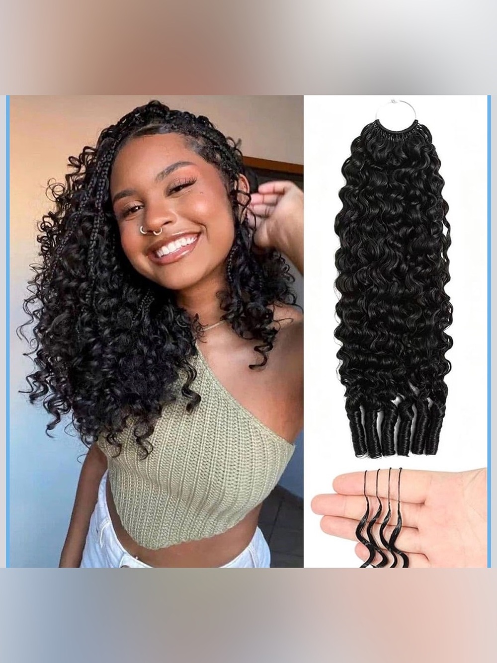 18” Miracle Knots Crochet Human Hair Bundles Pre-Separated Lightweight  50g